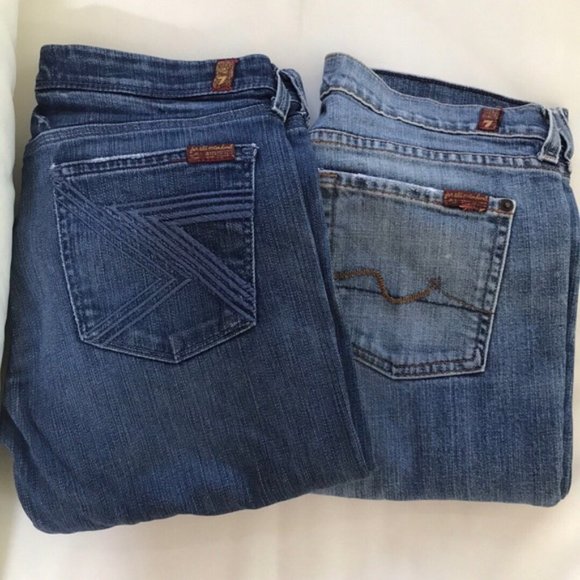 7 For All Mankind Jeans Bootcut Stretch (size 30) - Picture 4 of 4